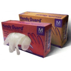 Handy Guard Powder Free (PF) Clear Vinyl Gloves X-LARGE- 90/Box